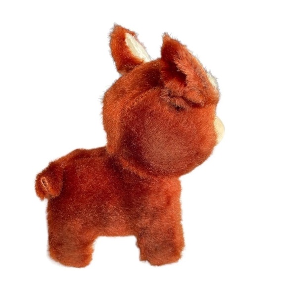 Vintage Plush Bear Japan Red Brown Rare Stuffed Animal Unique OOAK - Picture 10 of 11